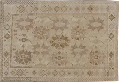 Turkish Oushak Rug 3'11" X 5'8" - Beige - Beige