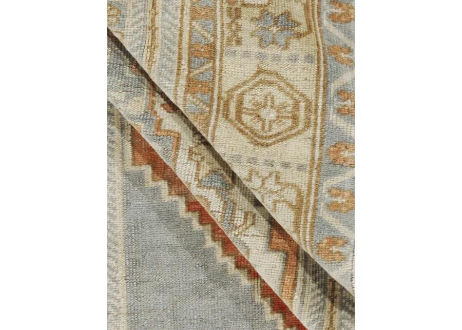 Turkish Oushak Rug 3'10" X 5'6" - Blue - Blue