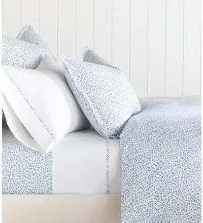 Barclay Butera - Tanner Indigo Sheet Set - White/Blue, 300 Thread Count, Egyptian Cotton Sateen, Soft and Luxurious