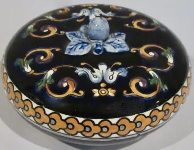 Gien French Faience Bon Bon Box - The Emporium Ltd. - Blue