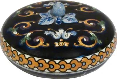 Gien French Faience Bon Bon Box - The Emporium Ltd. - Blue