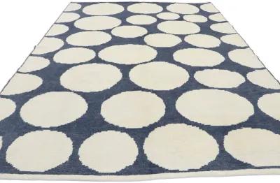 7'8" x 10' Moroccan Polka Dot Rug - Esmaili Rugs & Antiques - Blue - Blue