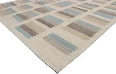 Swedish Style Kilim Rug - 8'2"x9'9" - Esmaili Rugs & Antiques - Beige - Beige