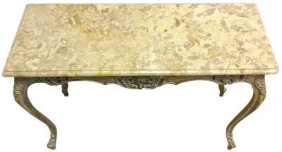 Antique Giltwood & Marble Console Table - Vermilion Designs - Gold