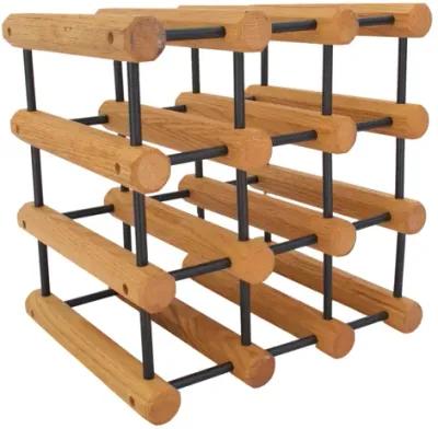 Mid Century Modern Wine Rack - G3Q Designs - Brown