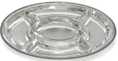 Midcentury Mappin & Webb Serving Tray - Rose Victoria - Silver