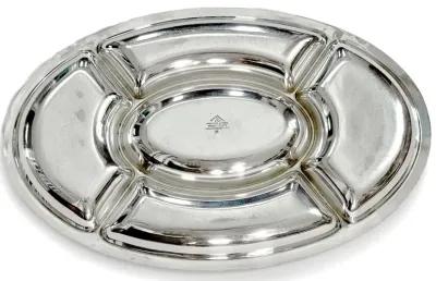 Midcentury Mappin & Webb Serving Tray - Rose Victoria - Silver