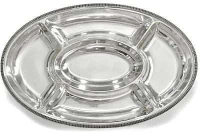 Midcentury Mappin & Webb Serving Tray - Rose Victoria - Silver