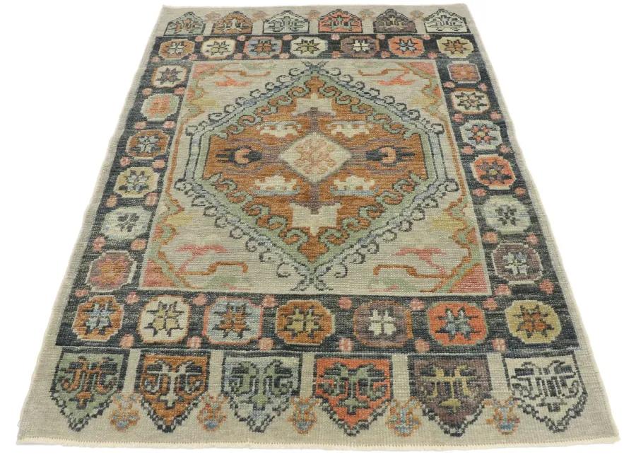 4' x 5'7" Turkish Oushak Rug - Esmaili Rugs & Antiques - Gray - Gray