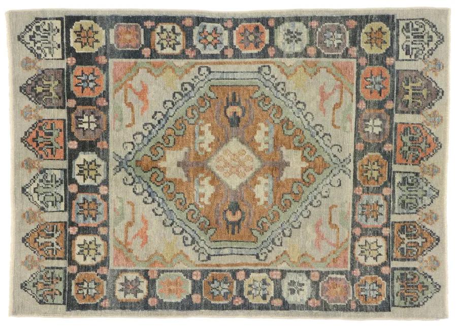 4' x 5'7" Turkish Oushak Rug - Esmaili Rugs & Antiques - Gray - Gray