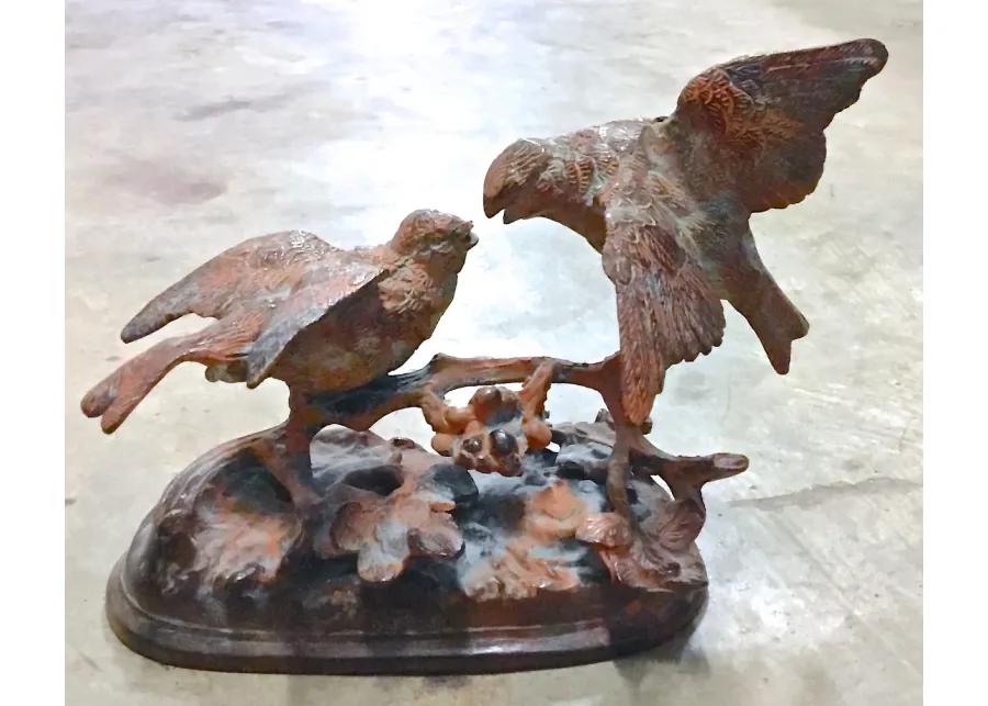 Wildbirds Bronze Sculpture - Vermilion Designs - Brown