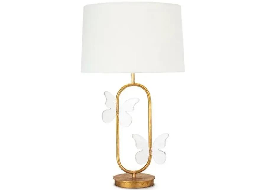 Monarch Oval Table Lamp - Gold Leaf - Regina Andrew