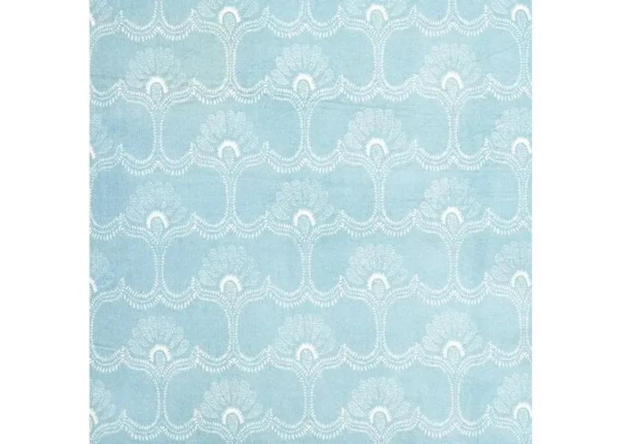 Saans Pillow - Ivory/Light Blue