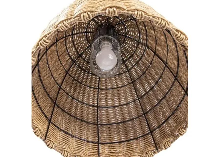 Coastal Living Beehive Small Outdoor Pendant - Natural - Regina Andrew - Beige