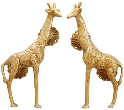 Gold Brass Giraffe Door Handles - Set of 2 - Interesting Things