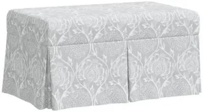 Hayworth Storage Bench - Ranjit Floral - Handcrafted in the USA - Gray