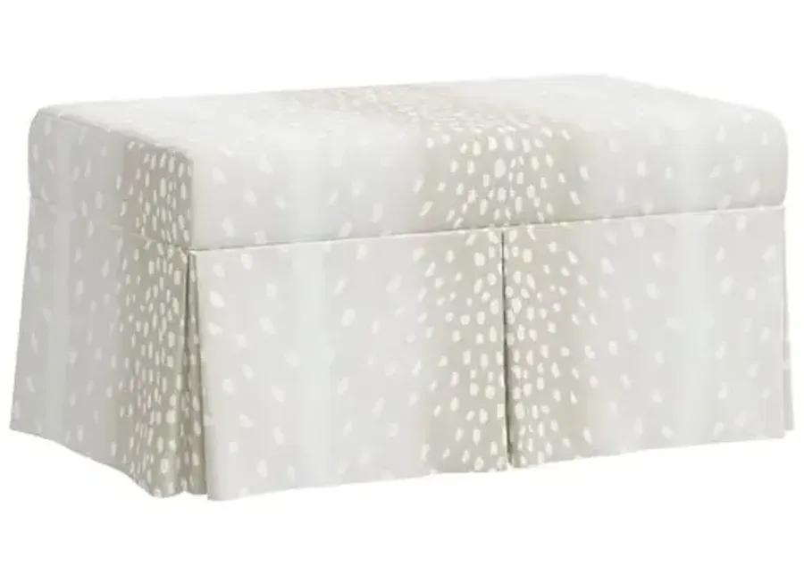 Hayworth Storage Bench - Fawn Stripe - Beige