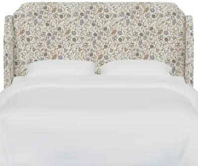 Aurora Wingback Headboard - Vine Botanical - Blue