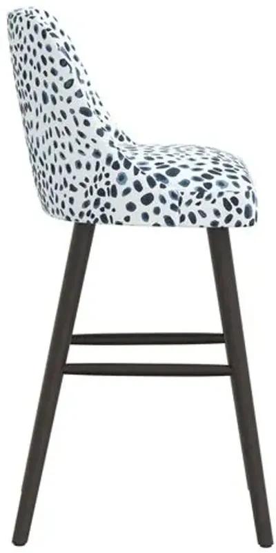 Barron Barstool - Cheetah Navy - Blue