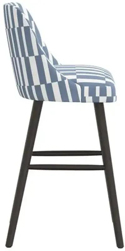 Barron Barstool - Jump Stripe - Blue