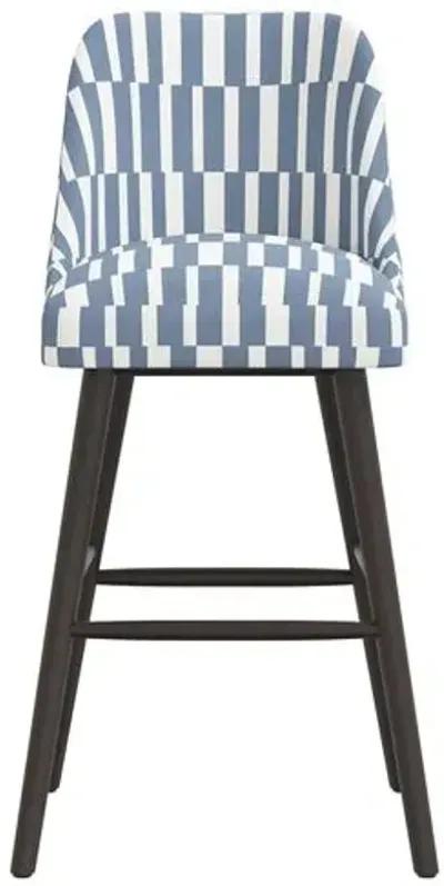 Barron Barstool - Jump Stripe - Blue