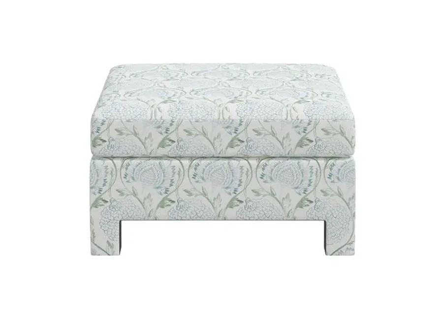 Bryn Ottoman - Ranjit Floral Sage - Green