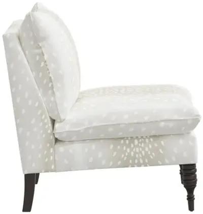 Daphne Slipper Chair - Fawn Stripe - Beige