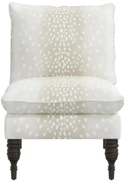 Daphne Slipper Chair - Fawn Stripe - Beige