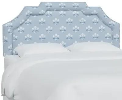 Lola Headboard - Block Vase Floral - Blue