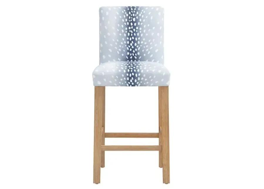 Shannon Barstool - Fawn Stripe - Blue