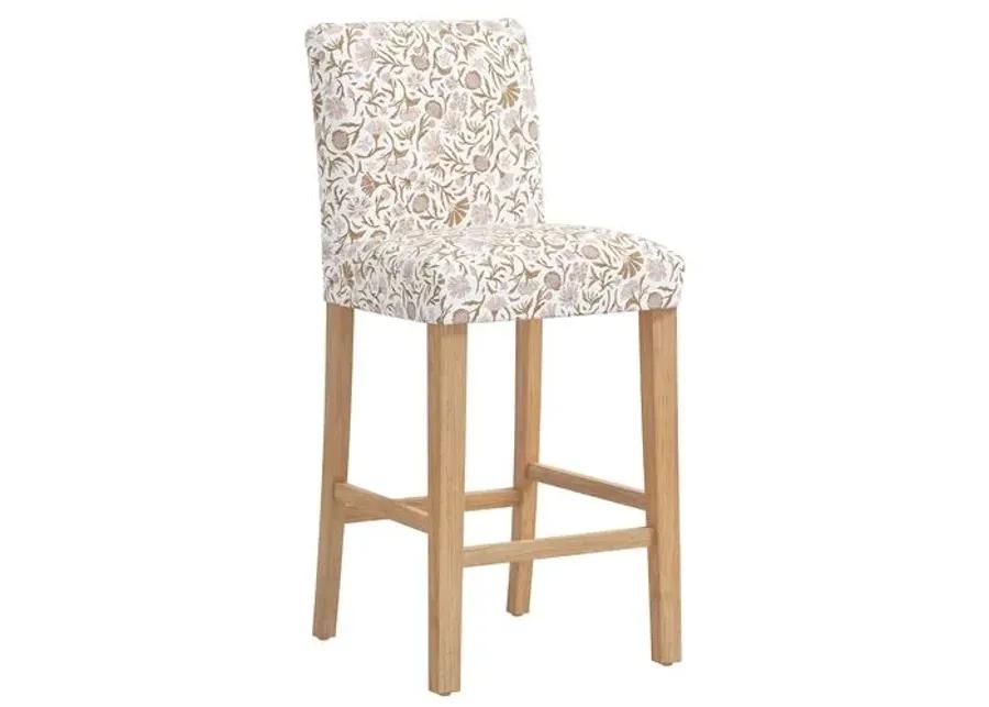 Shannon Barstool - Vine Botanical - Pink