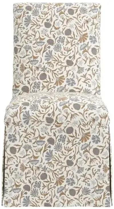 Owen Side Chair - Vine Botanical - Blue