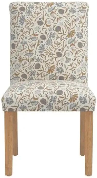 Shannon Side Chair - Vine Botanical - Blue