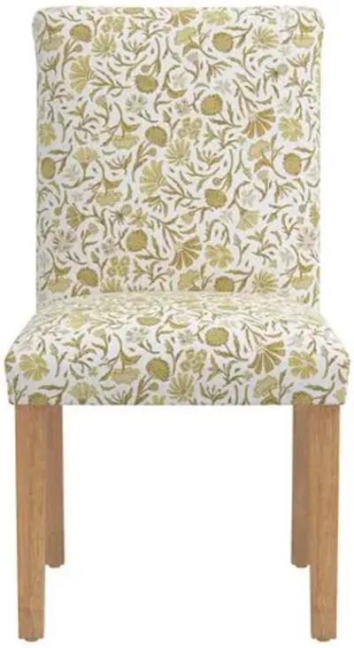 Shannon Side Chair - Vine Botanical - Yellow