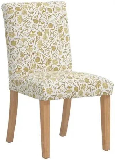 Shannon Side Chair - Vine Botanical - Yellow