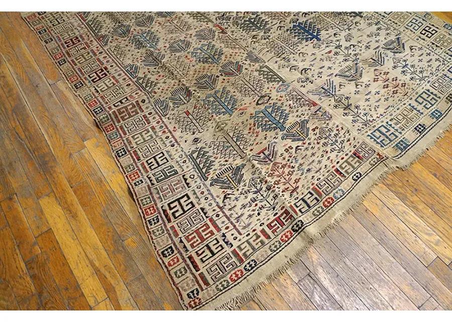 Caucasian Verneh Rug 5'10" x 5'10" - Beige - Beige