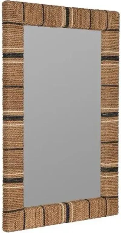 Eliza Jute Wall Mirror - Natural/Navy