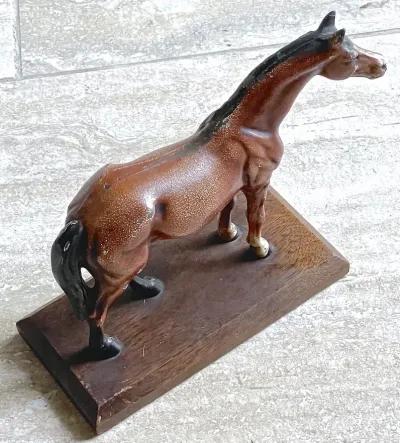 Cold Painted Bronze Horse Sculpture - Vermilion Designs - Brown