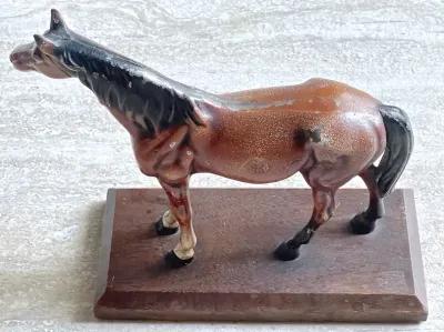 Cold Painted Bronze Horse Sculpture - Vermilion Designs - Brown