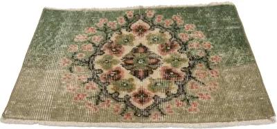 Vintage Turkish Sivas Rug - 1'4 x 2'2 - Esmaili Rugs & Antiques - Green - Green