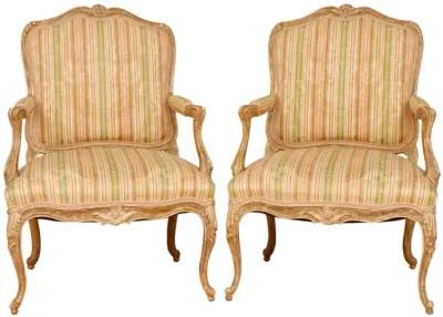 Louis XV French Armchairs - Set of 2 - Interesting Things - Beige