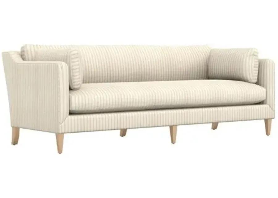 Camila Ticking Stripe Sofa - Handcrafted