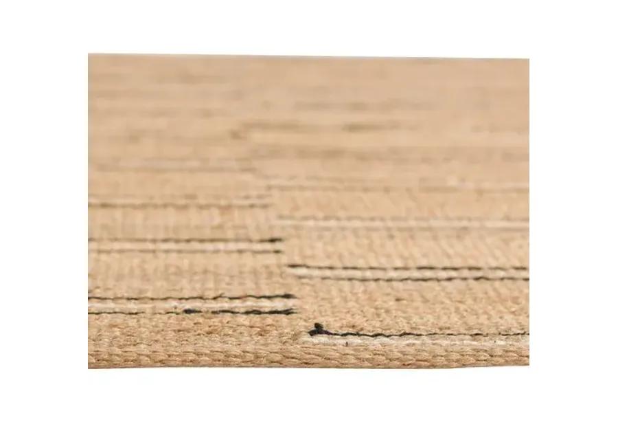 Crescent Broken Stripe Rug - Black - Erin Gates - Beige - Beige