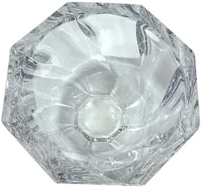 Crystal Swirl Octagonal Bowl - Vermilion Designs - Clear