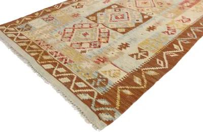 Vintage Afghan Kilim Rug - 3'3 x 5'5 - Esmaili Rugs & Antiques - Brown - Brown