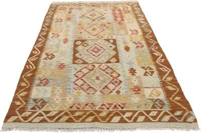 Vintage Afghan Kilim Rug - 3'3 x 5'5 - Esmaili Rugs & Antiques - Brown - Brown