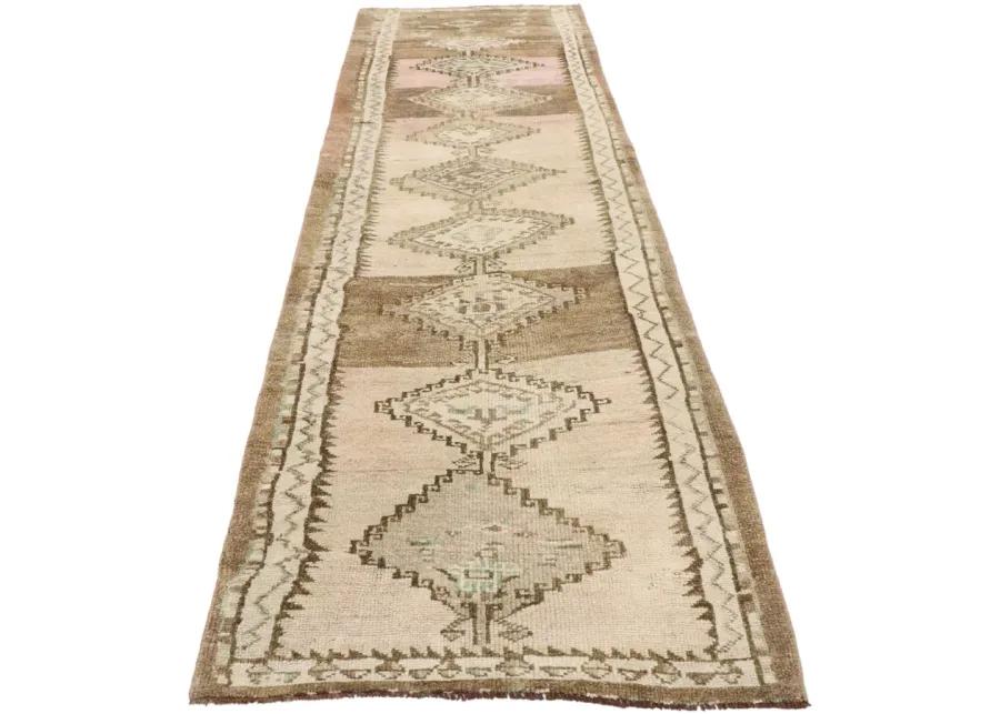 Turkish Oushak Runner - 2'11 x 9'5 - Esmaili Rugs & Antiques - Beige - Beige - Hand Knotted