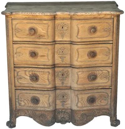 20th C Hand Carved Provincial Chest - Fleur de Lex Antiques - brown