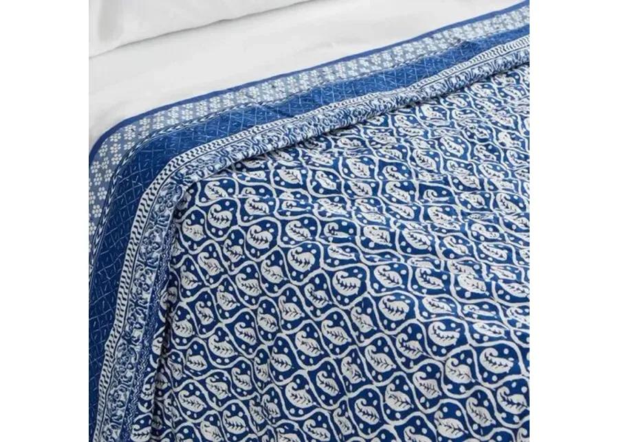 Batik Coverlet - Blue - Pine Cone Hill