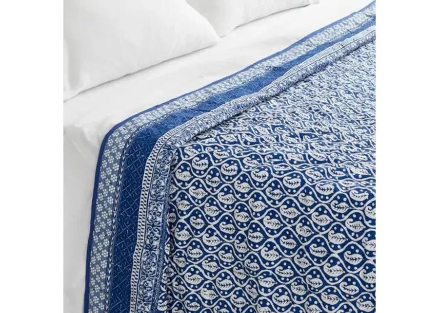 Batik Coverlet - Blue - Pine Cone Hill